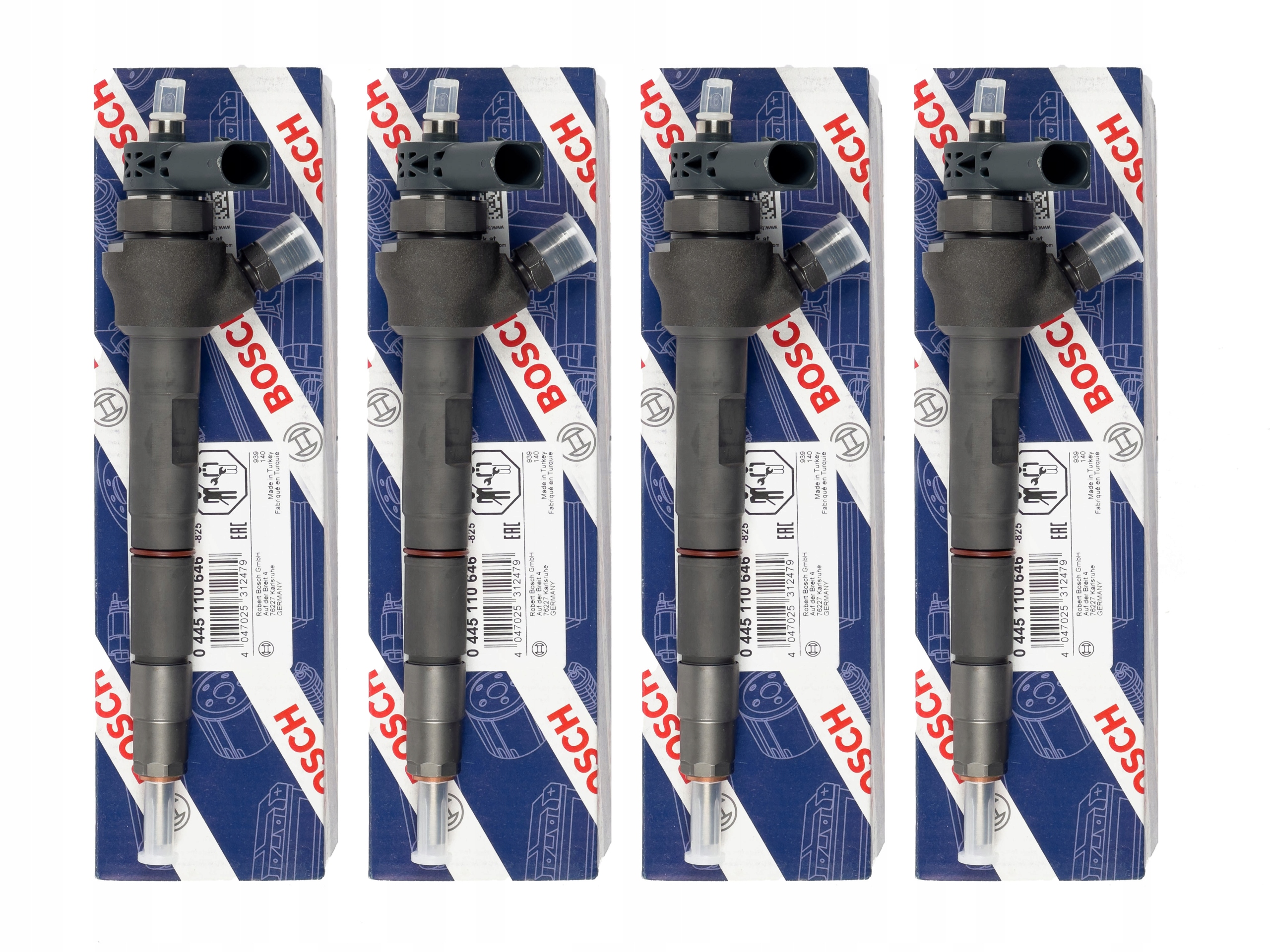 Sada 4 ks vstřikovačů Bosch 0445110368 — Audi 2.0 TDI, En stock, con impuesto — foto 8 z 8